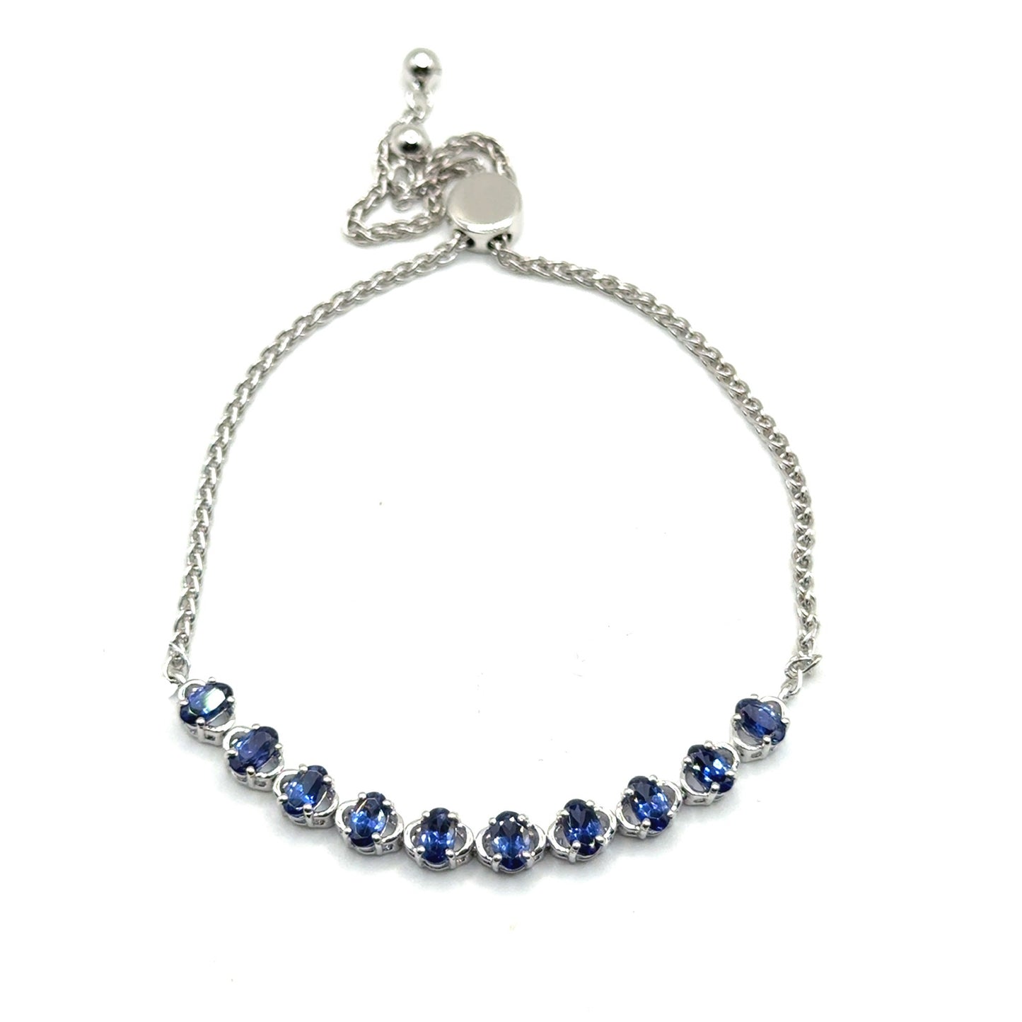 Pulsera Ajustable de Tanzanita en Plata 925 (2.4cts)