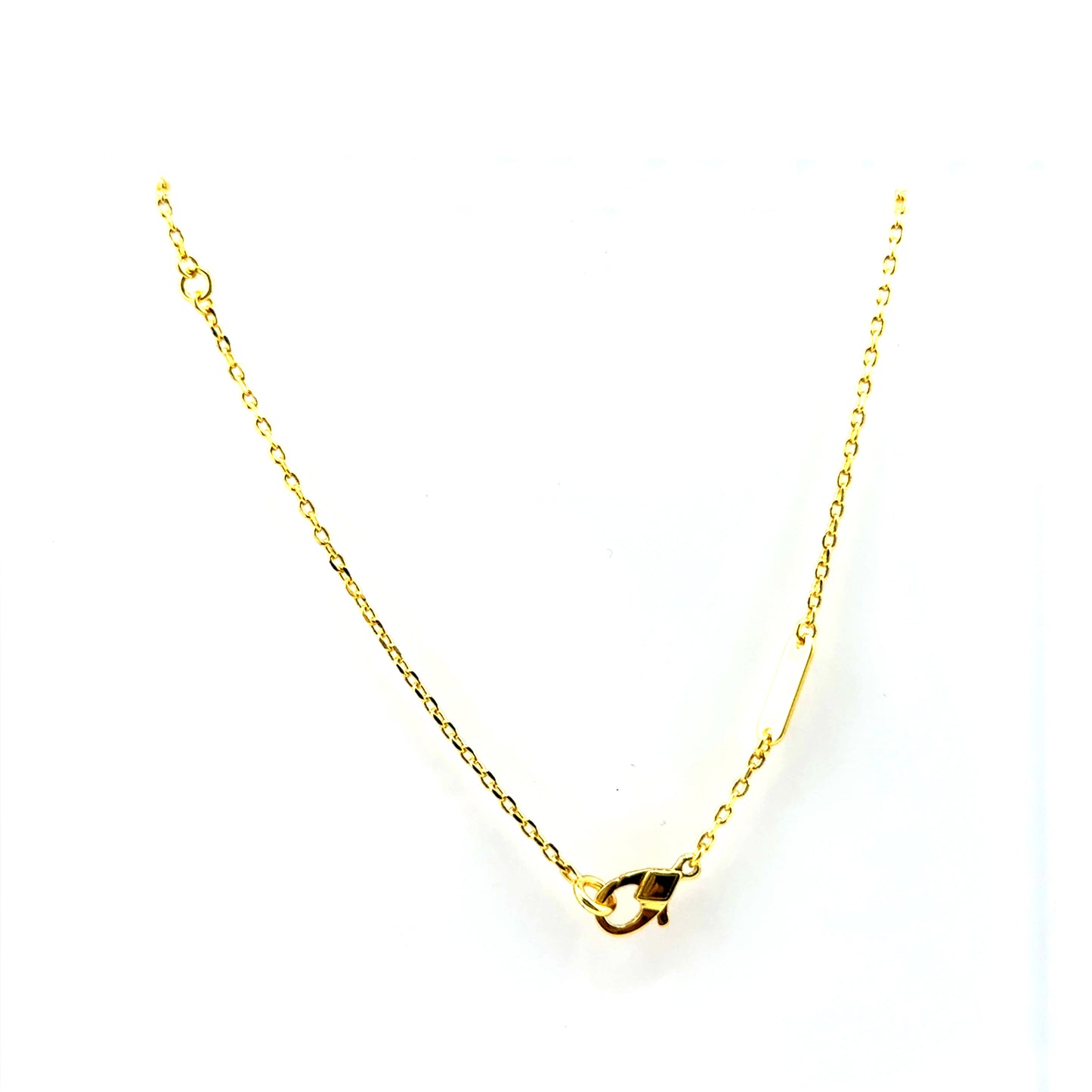 Collar Trebol (negro ónix) en Plata