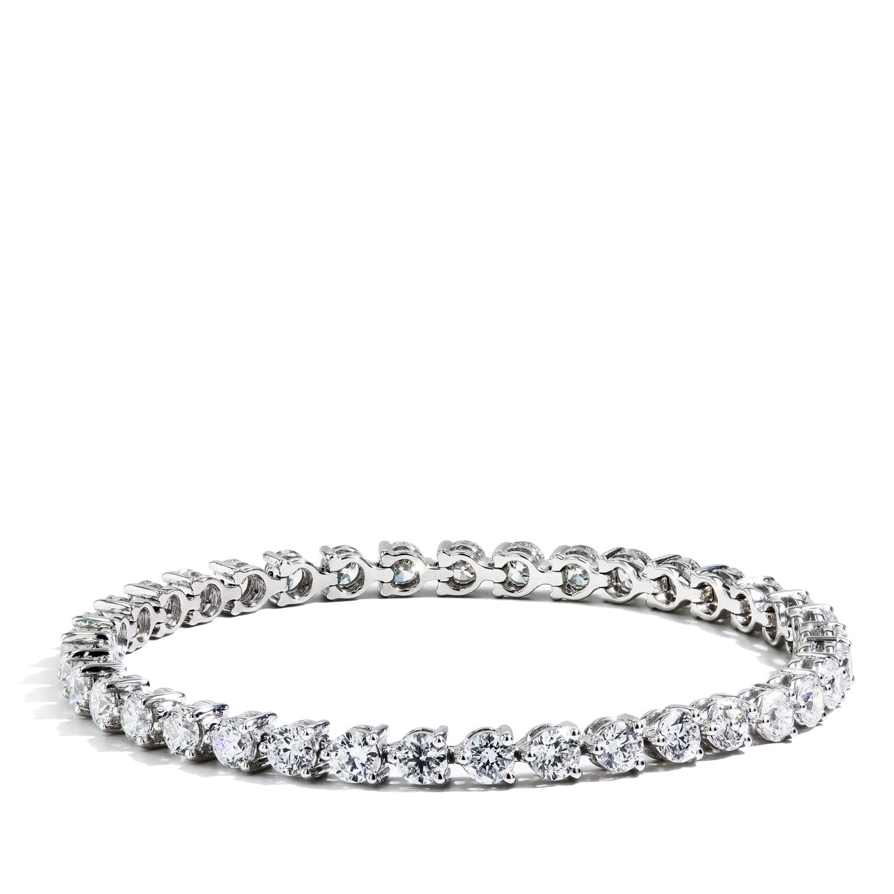 Pulsera Tennis de Diamantes en Oro Blanco 14K (10.00ct)