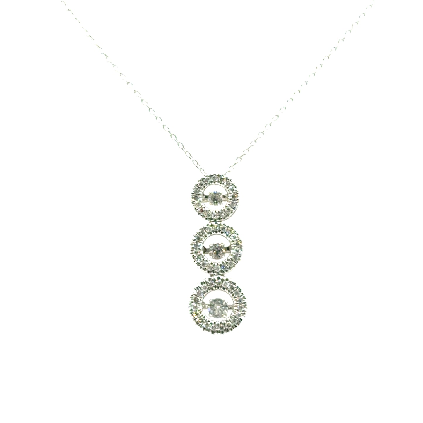 Collar de Diamante Bailarin en Oro 14K