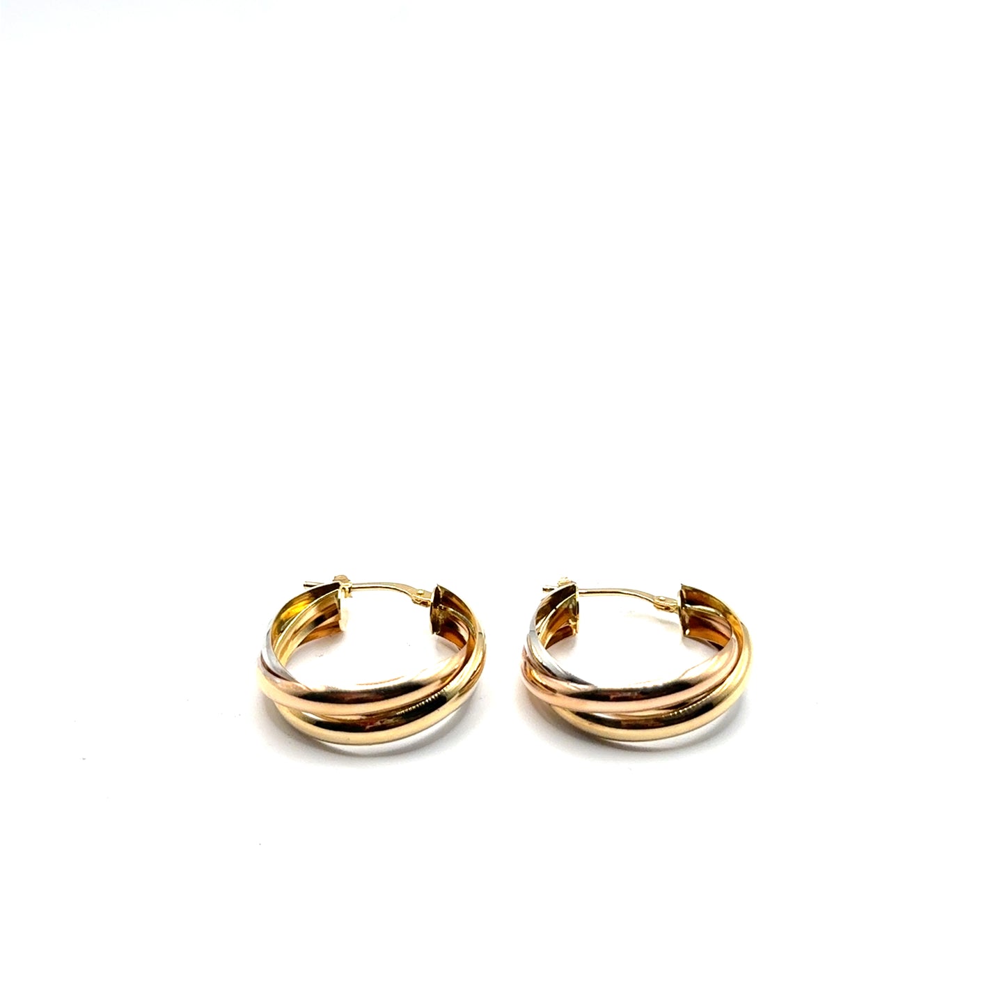 Argollas en Oro 14K (Tres Tonos)