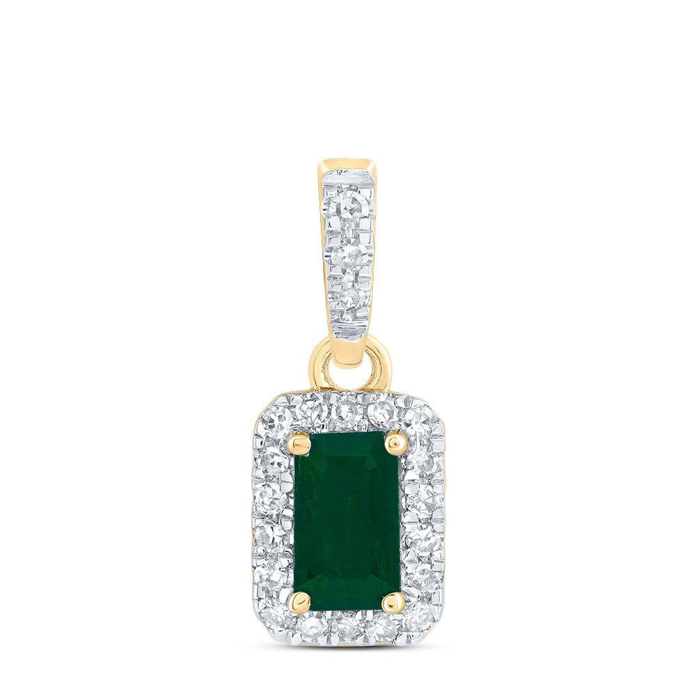 Dije de Esmeralda en Oro