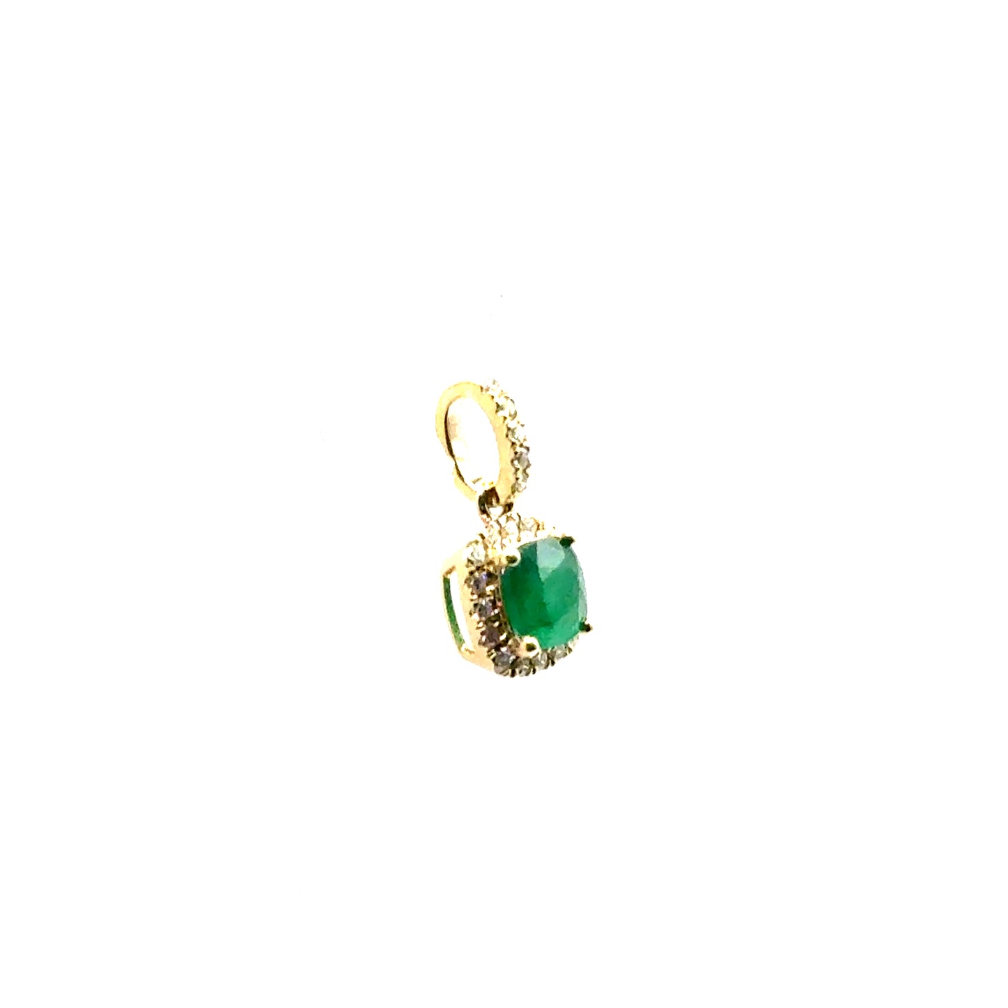 Dije de Esmeralda en Oro 14K