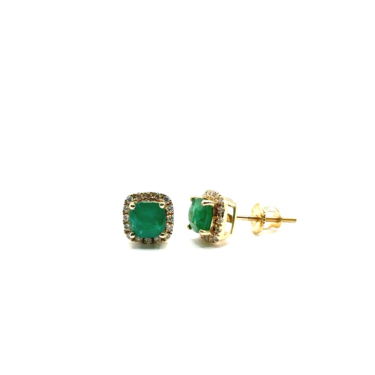 Aretes de Esmeralda en Oro 14K