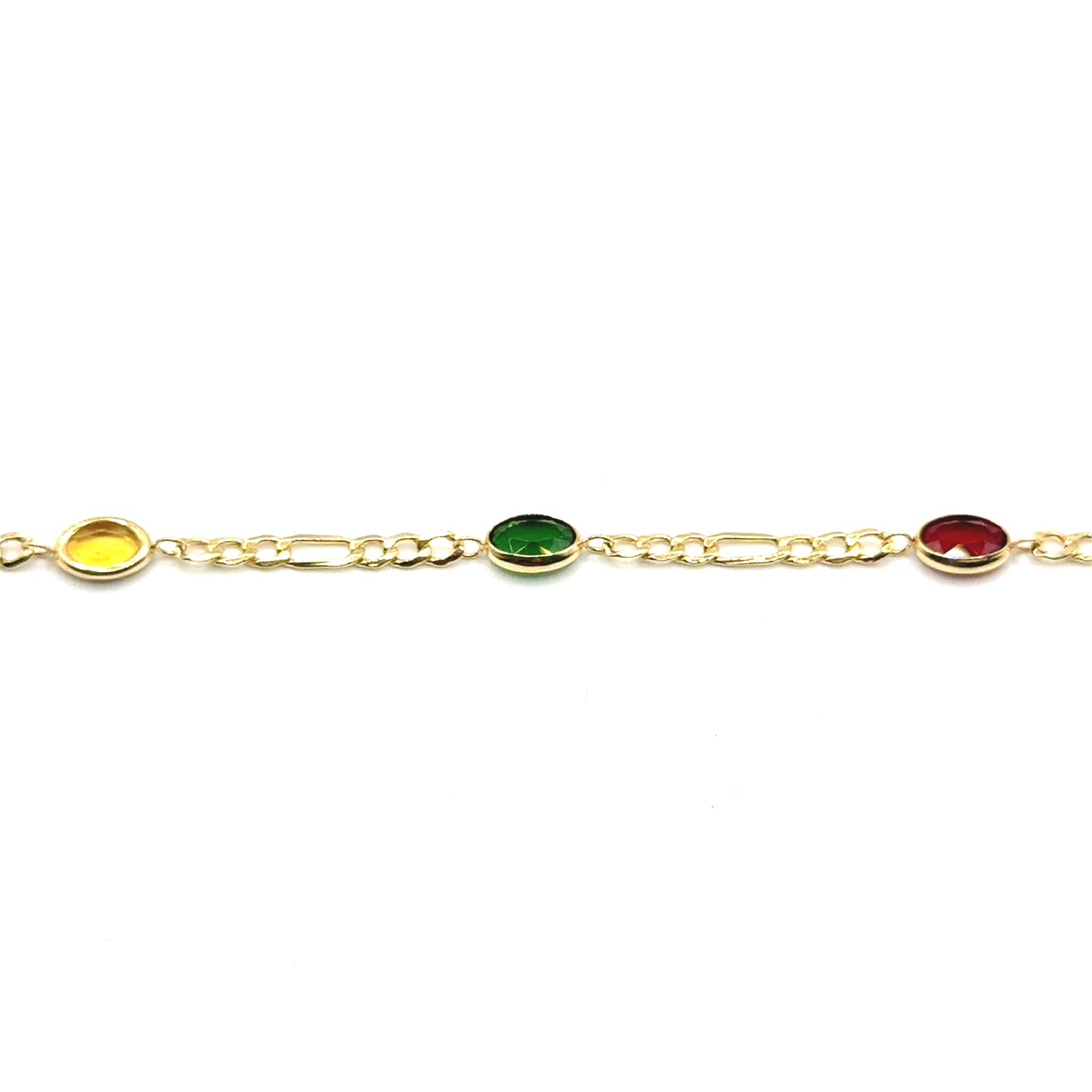 Pulsera Cartier con Piedras de Colores en Oro 10K
