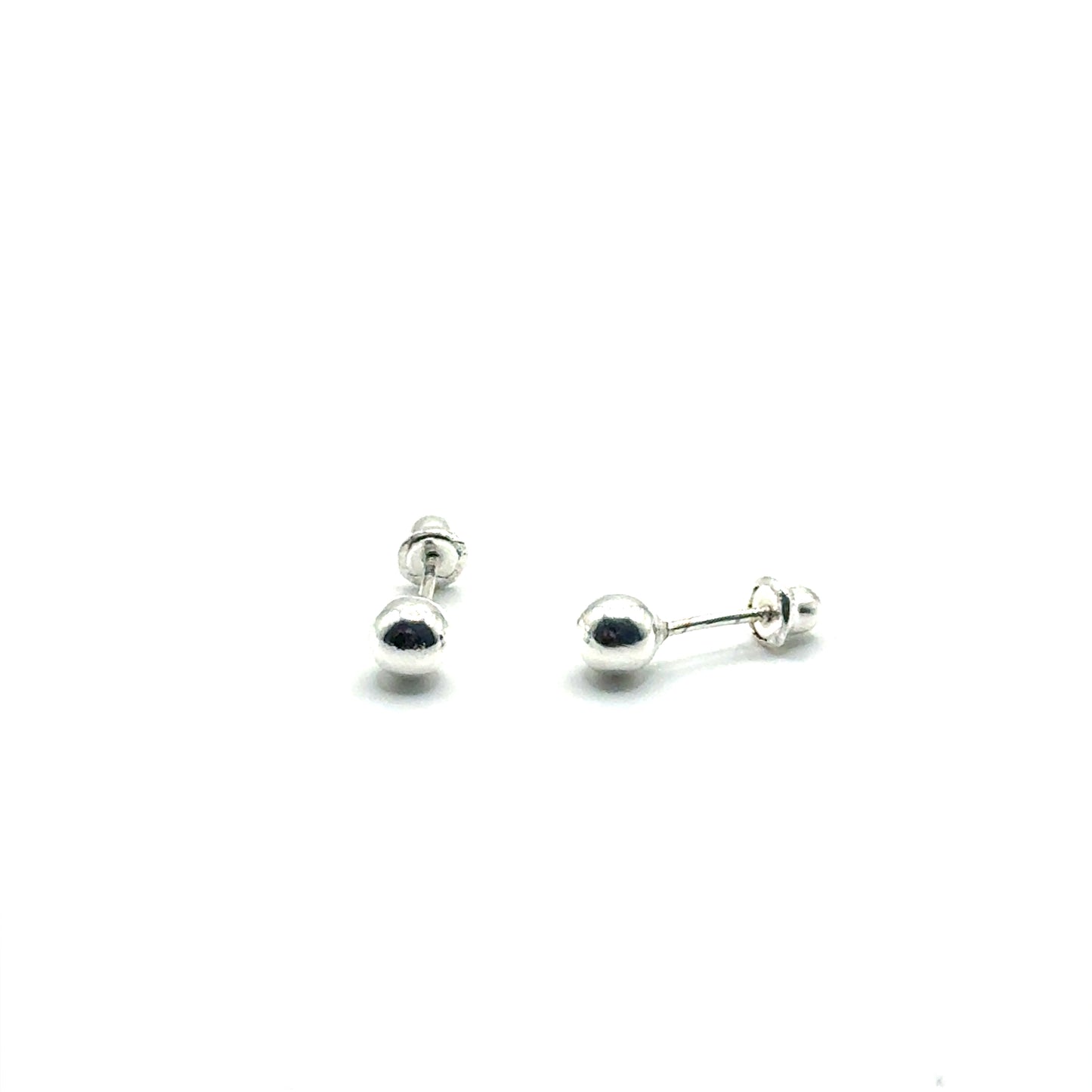 Aretes Bolitas (4mm) en Plata 925