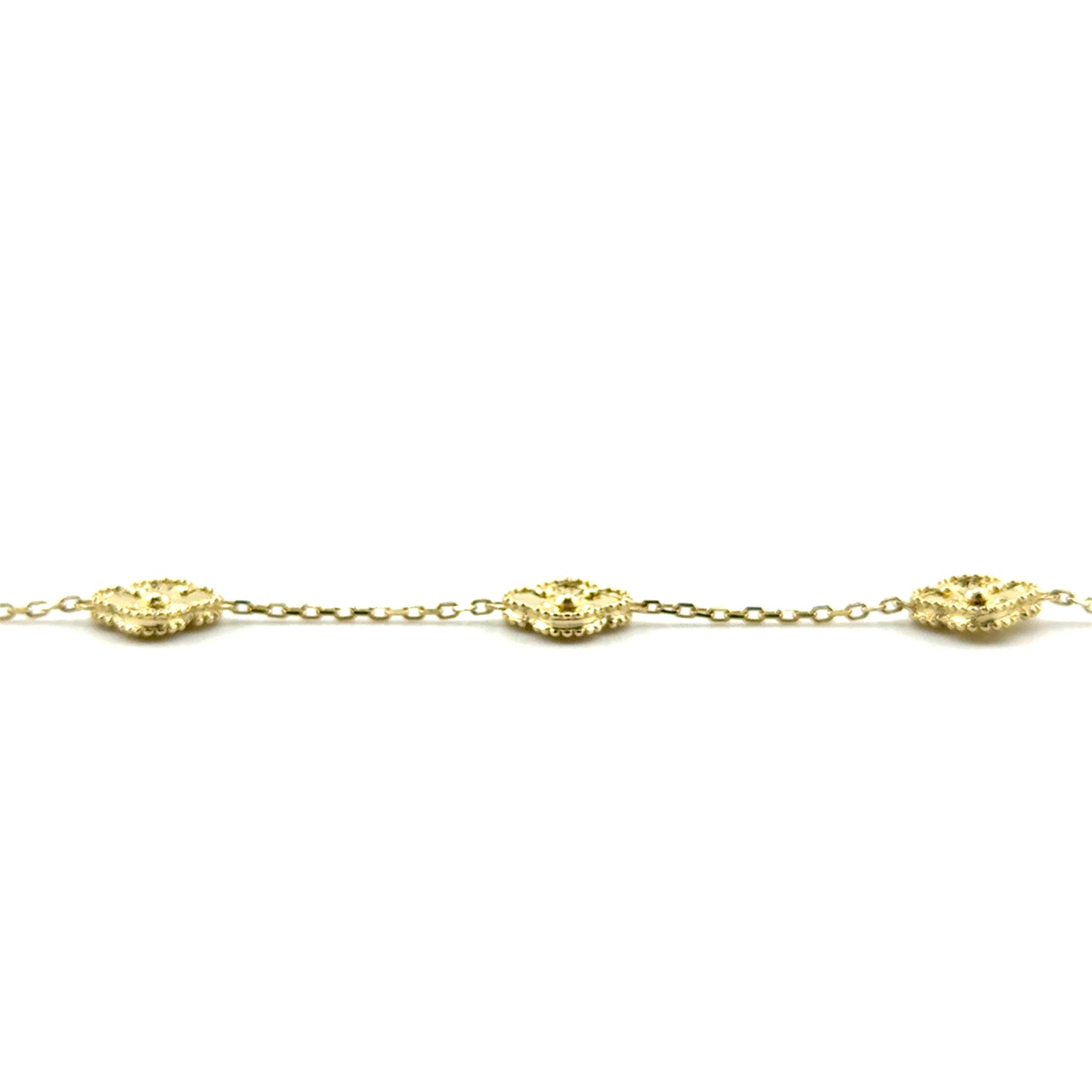 Pulsera Trebol 10mm (dorado) en Oro 10K