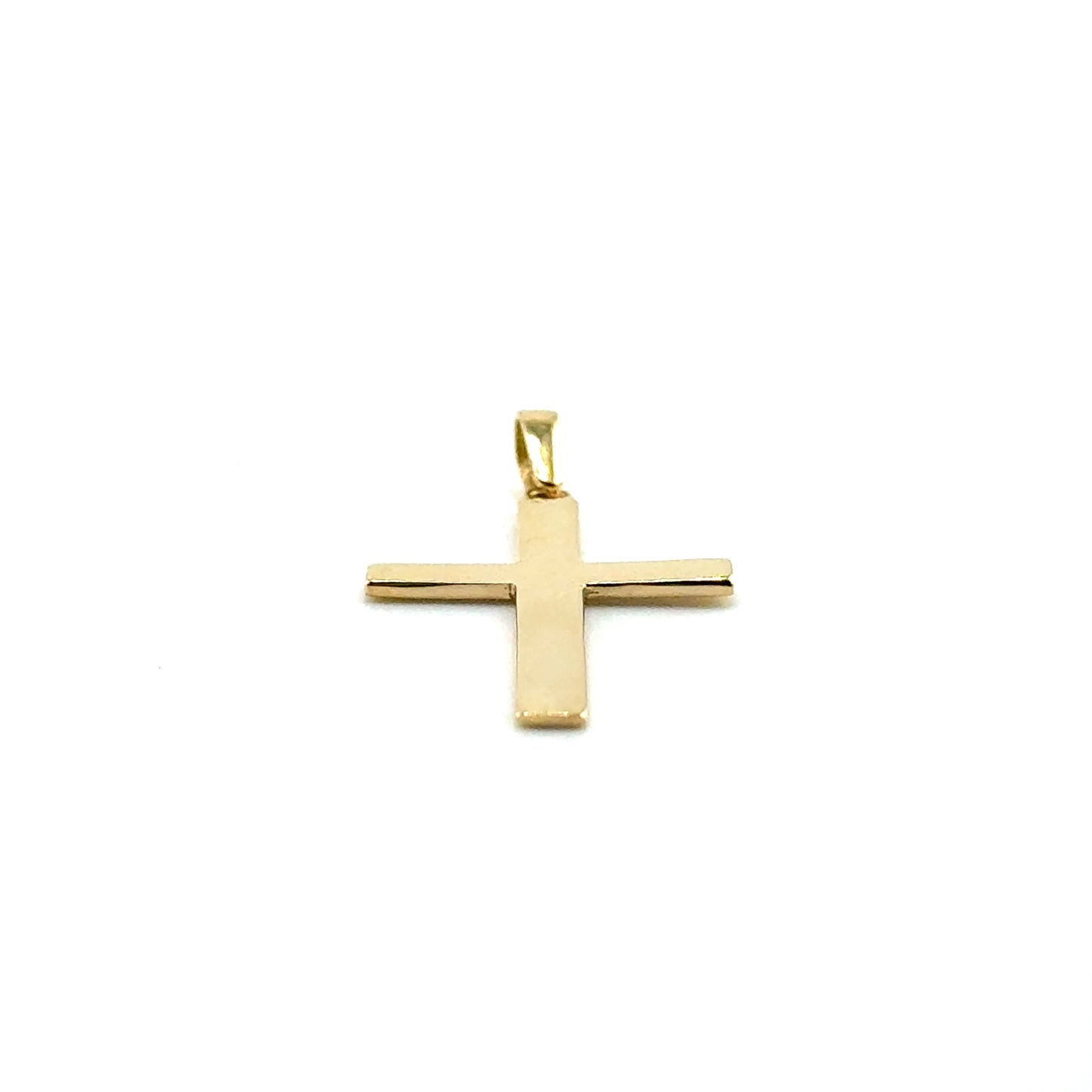 Dije Cruz (liso) en Oro 14K