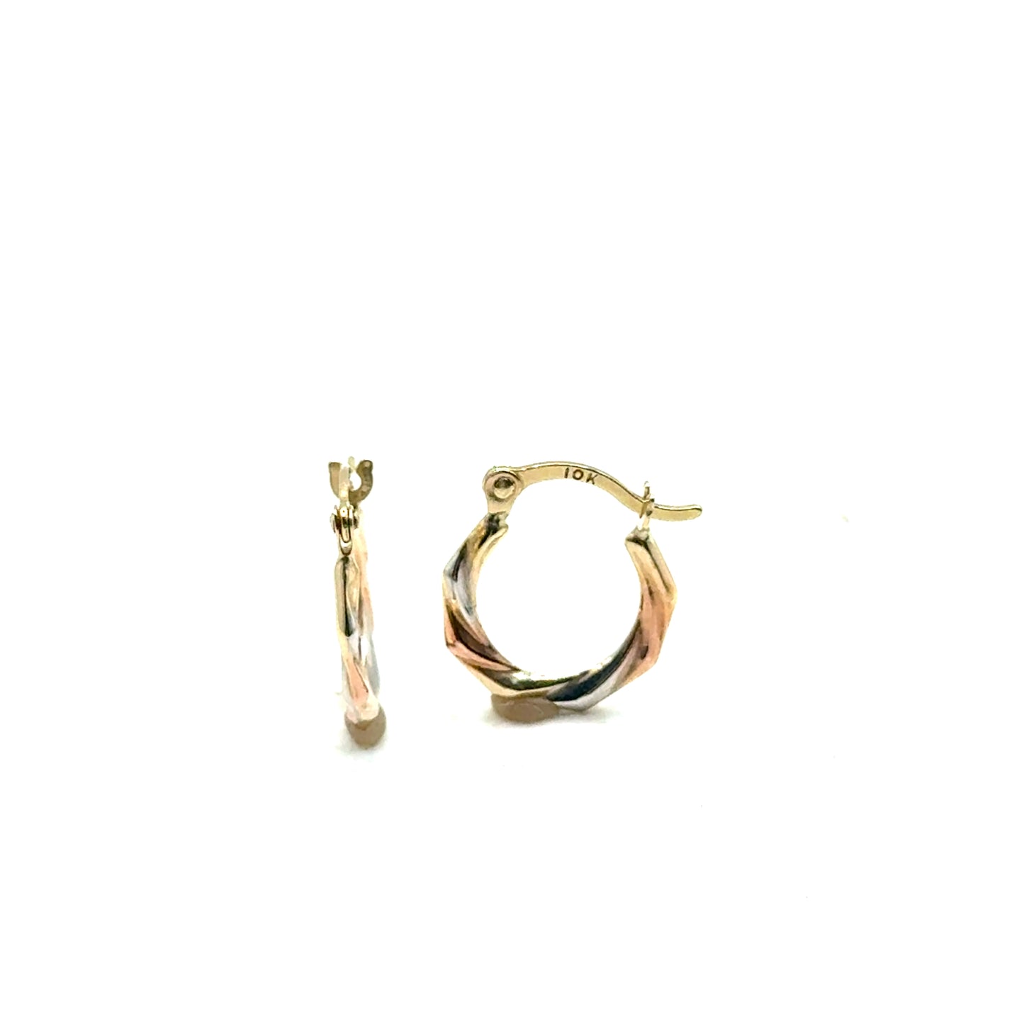 Argollas en Oro 10K (tres tonos)