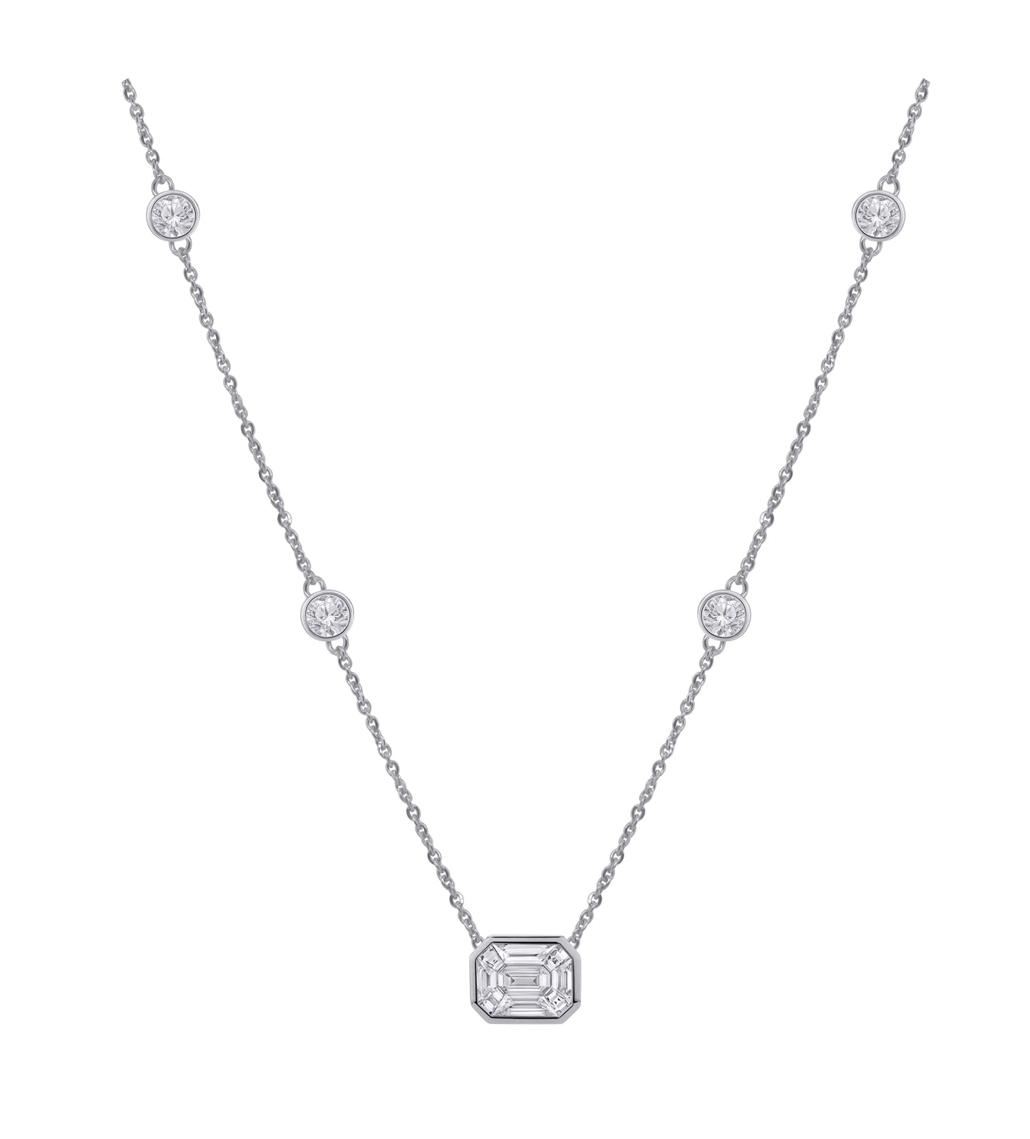 Collar de Diamante Laboratorio en Oro 10K