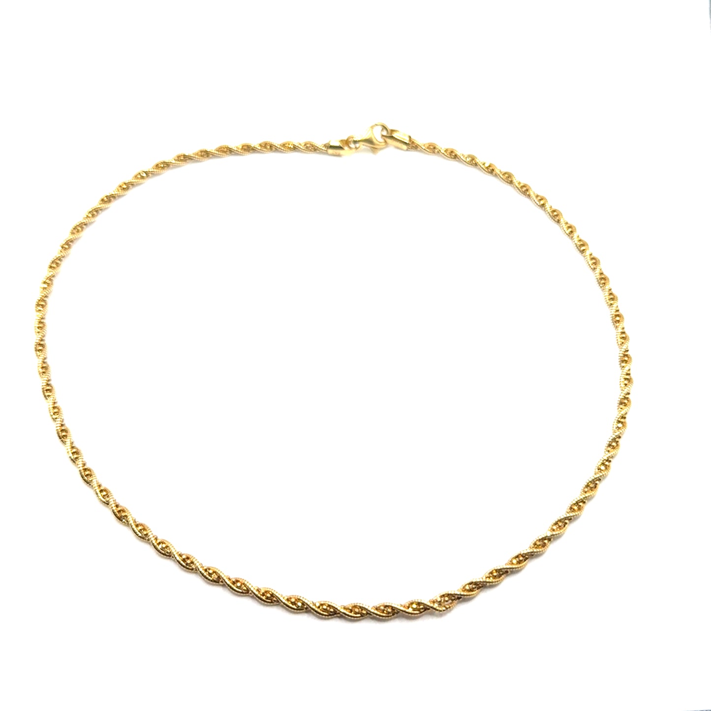 Collar Omega Cordon en Plata con Baño de Oro