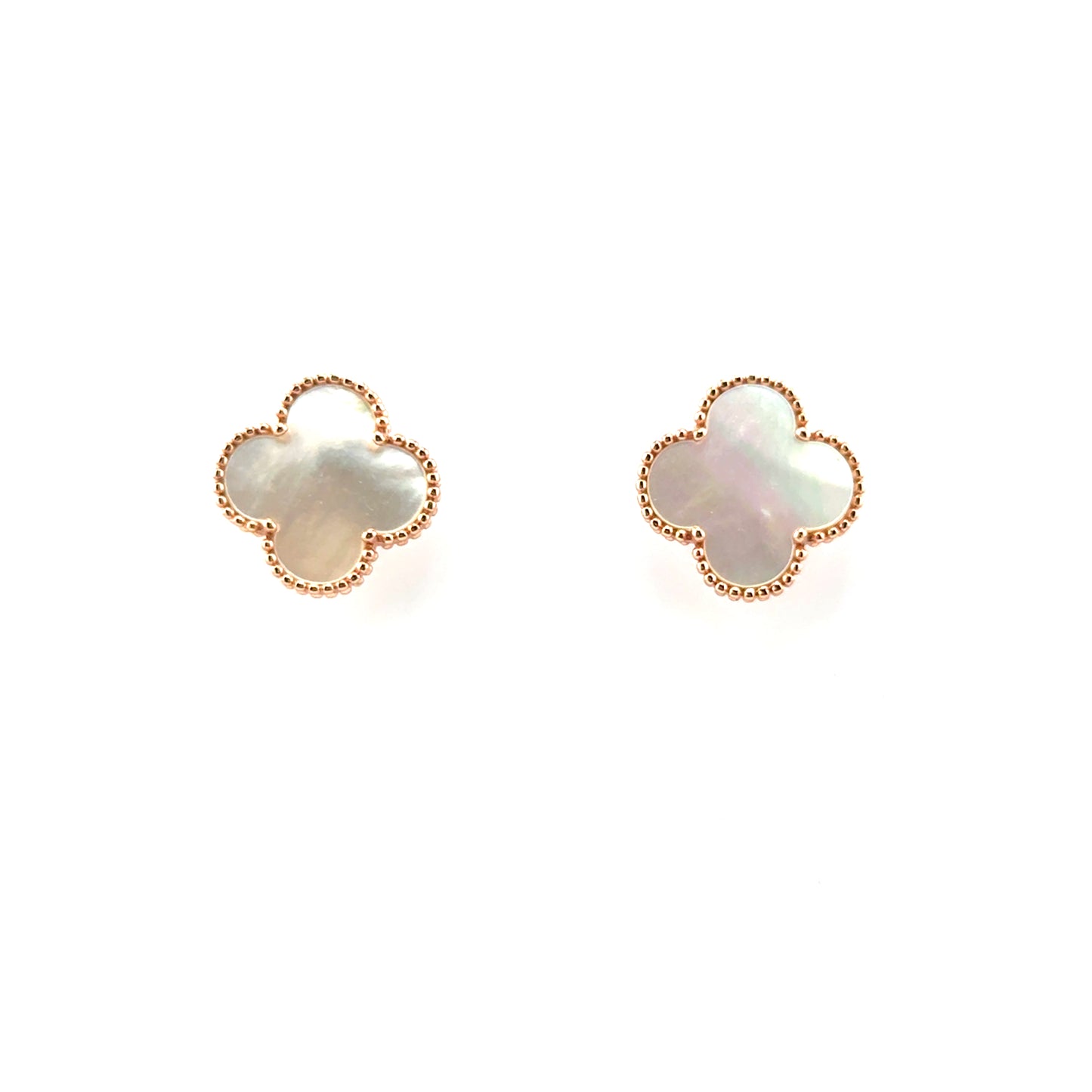Aretes Trébol (Madre de Perla) en Plata