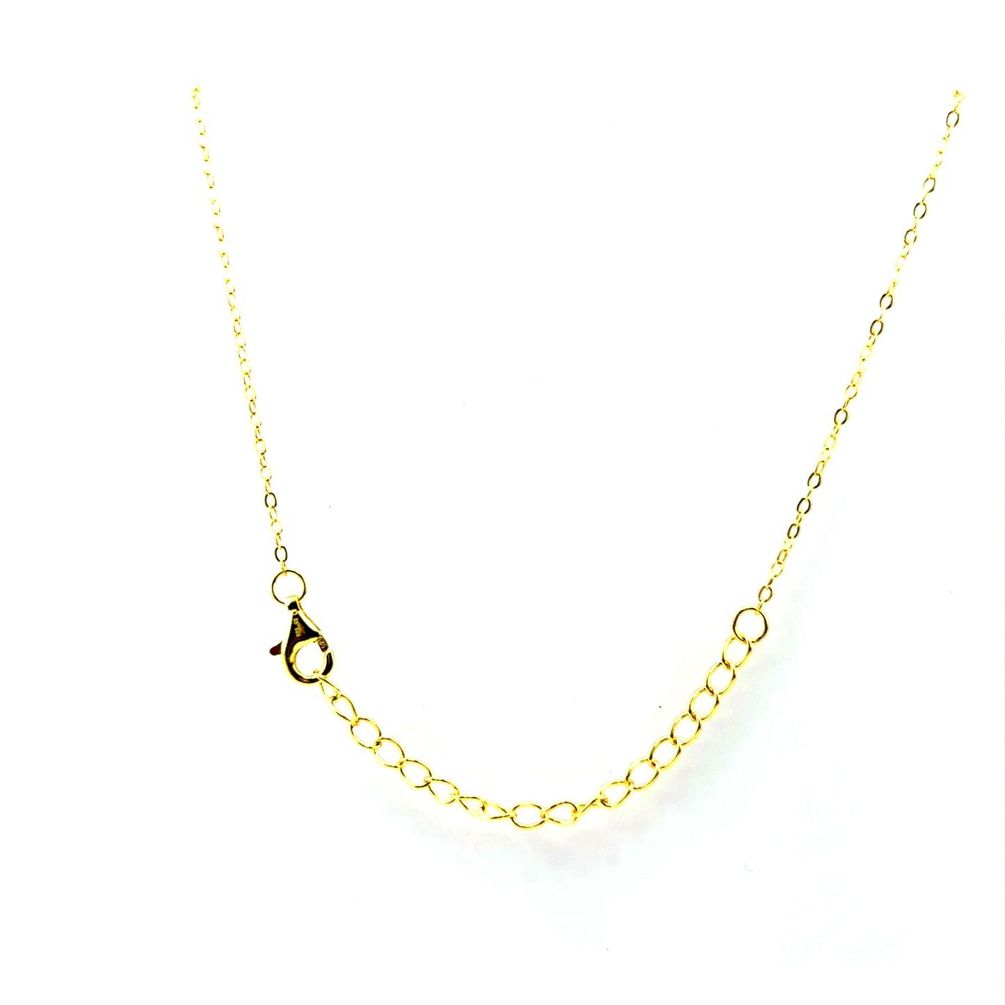 Collar (gota) en Plata (baño amarillo)