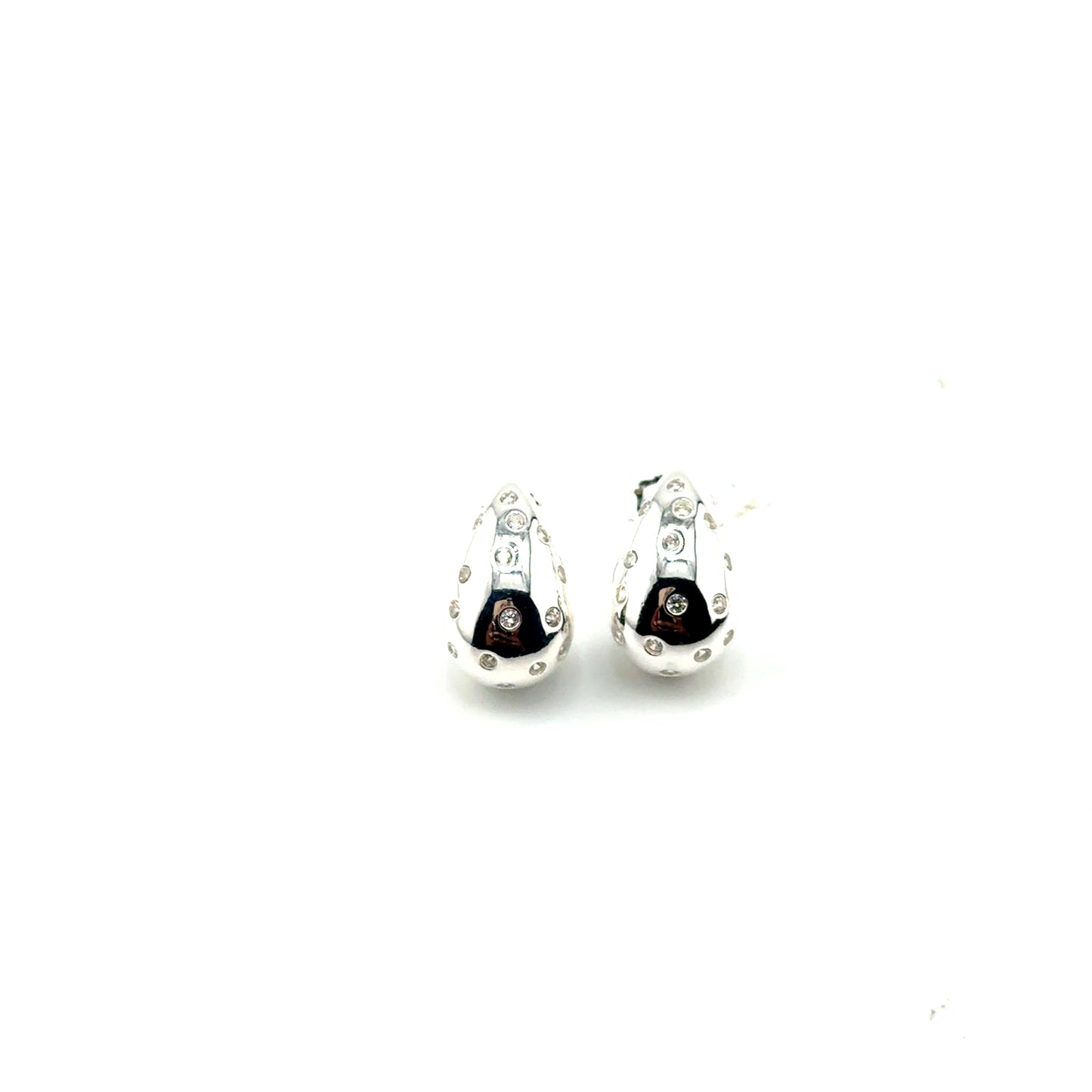 Aretes (gota) en Plata con Circones