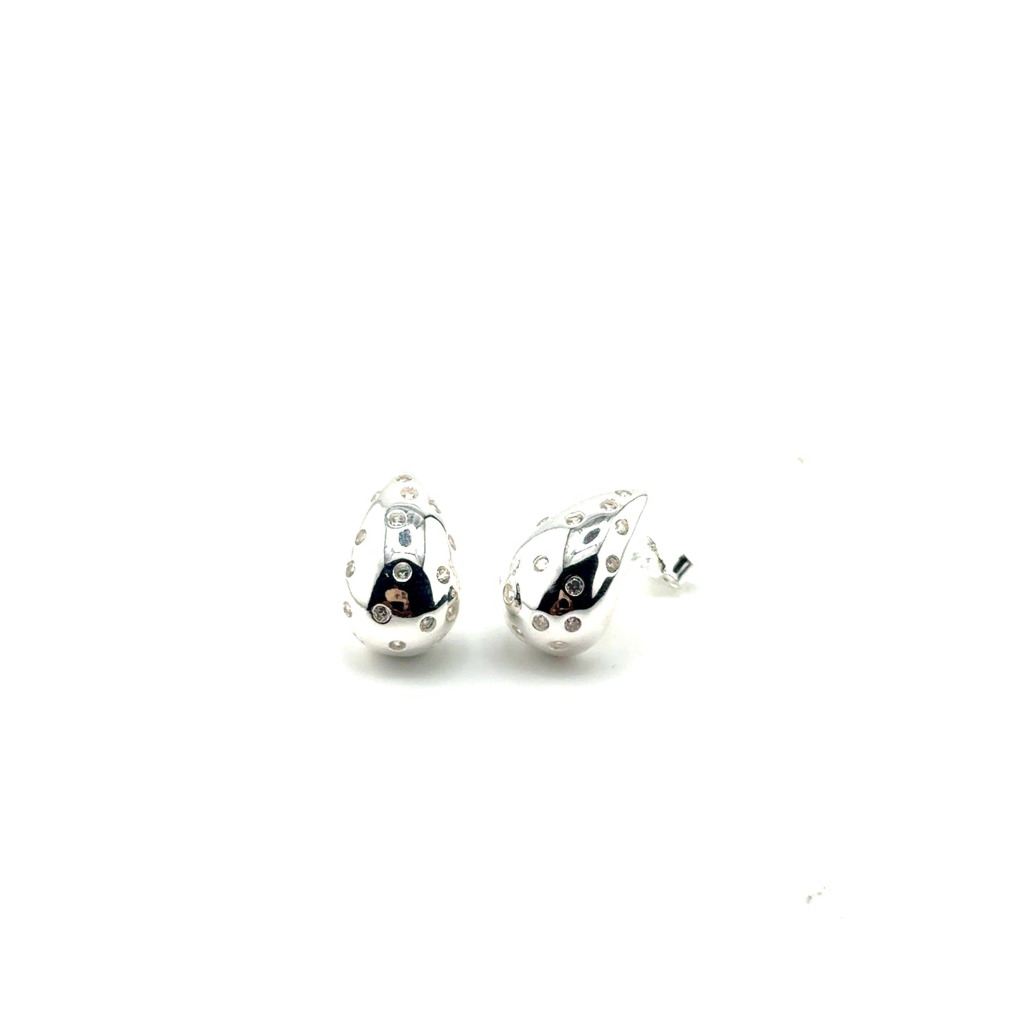 Aretes (gota) en Plata con Circones