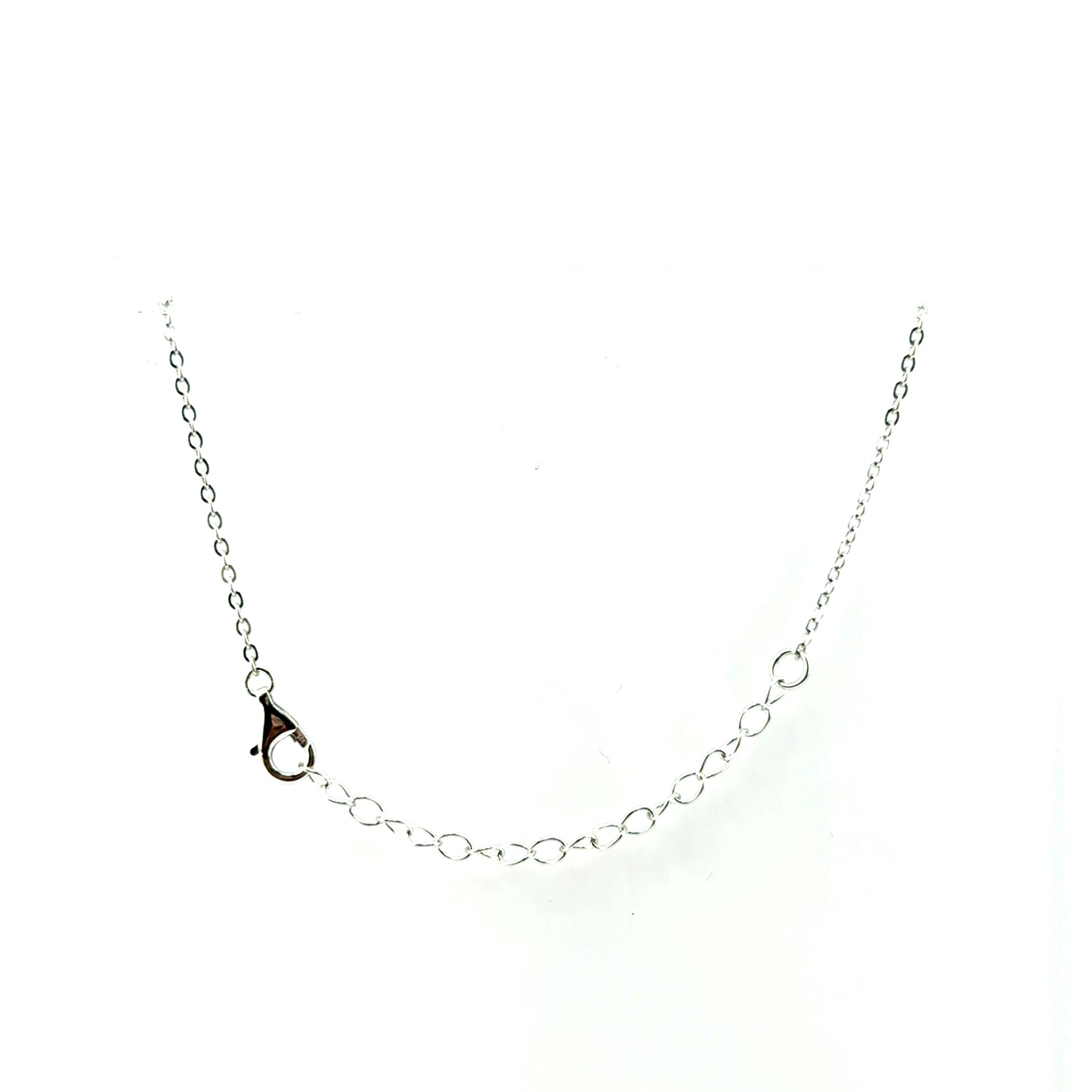 Collar Trebol (madre de perla rosado) en Plata