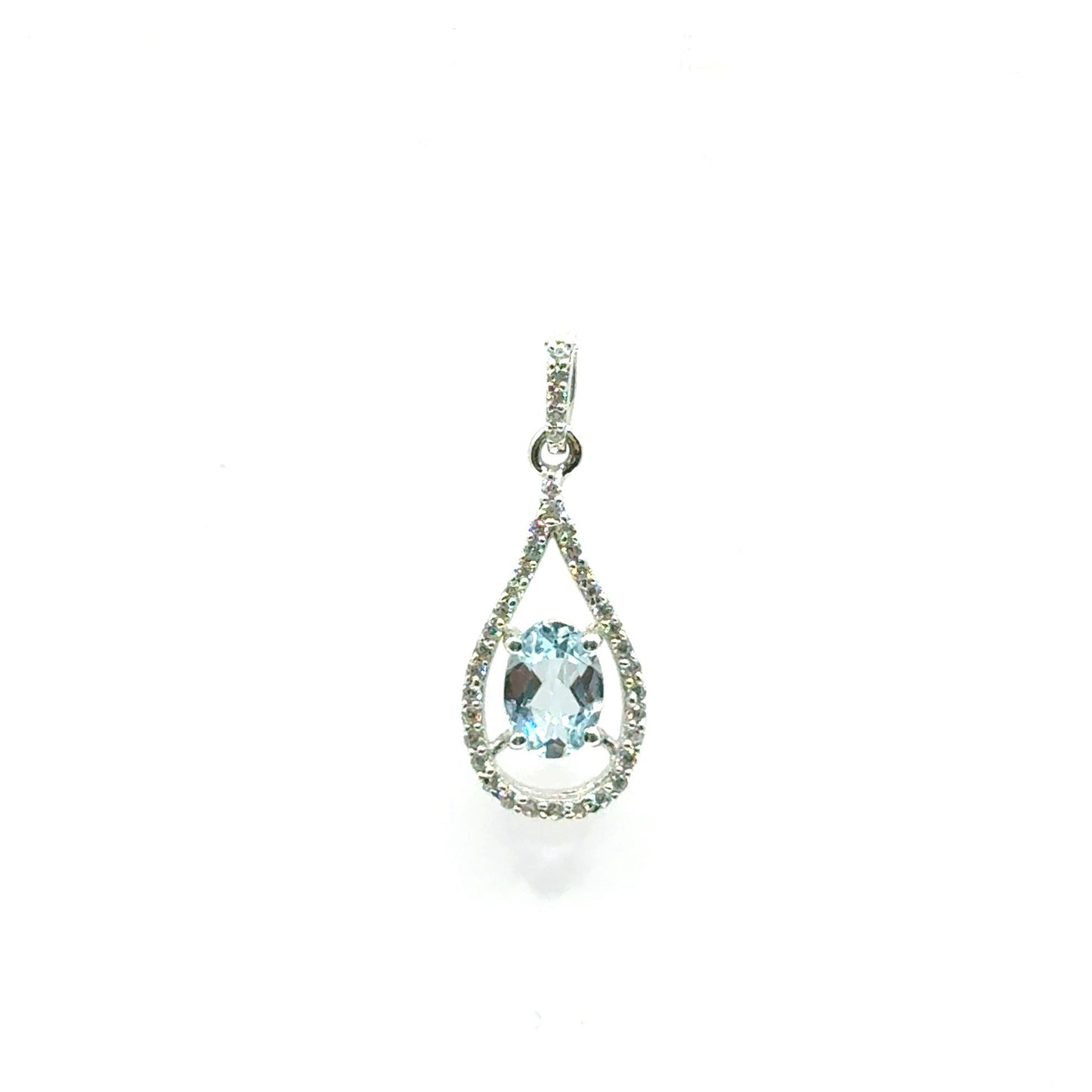 Dije de Aguamarina en Plata 925 (0.6cts)