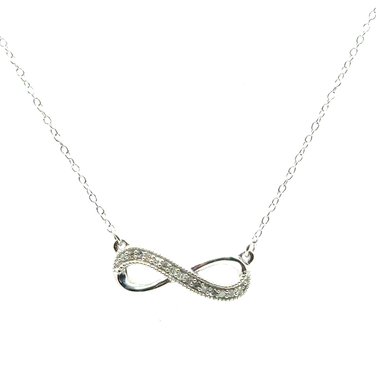 Collar (infinito) de Diamantes Laboratorio en Plata 925