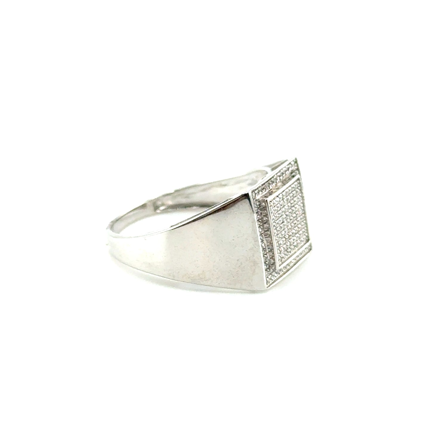 Anillo (de hombre) en Plata con Diamantes