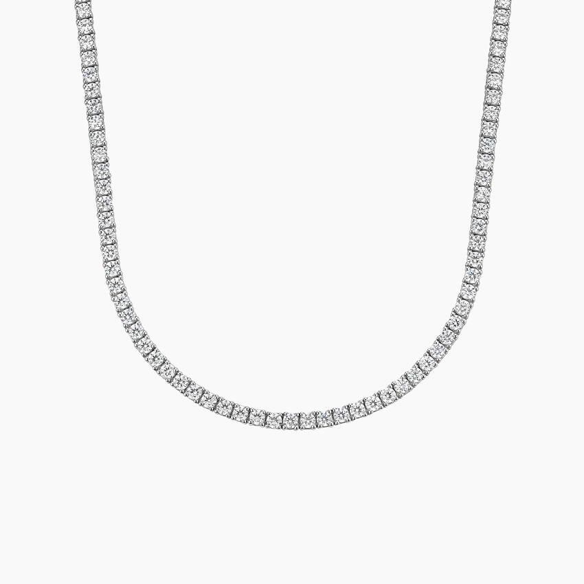 Collar Tennis de Diamantes en Oro Blanco 14K (8.00ct)