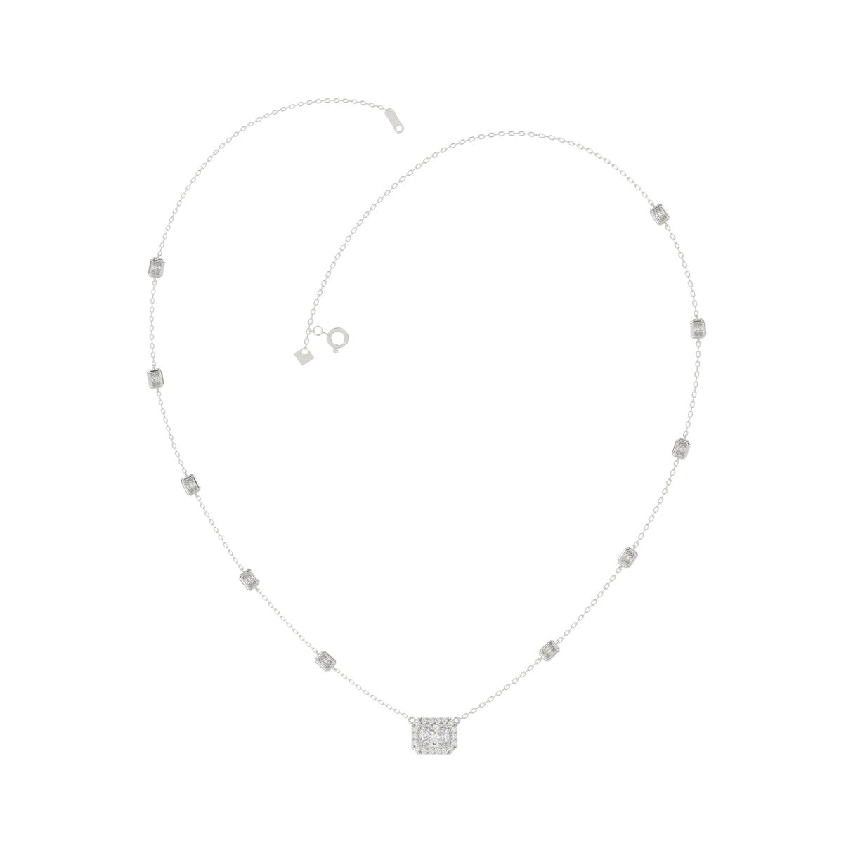 Collar de Diamantes Laboratorio en Oro 14K