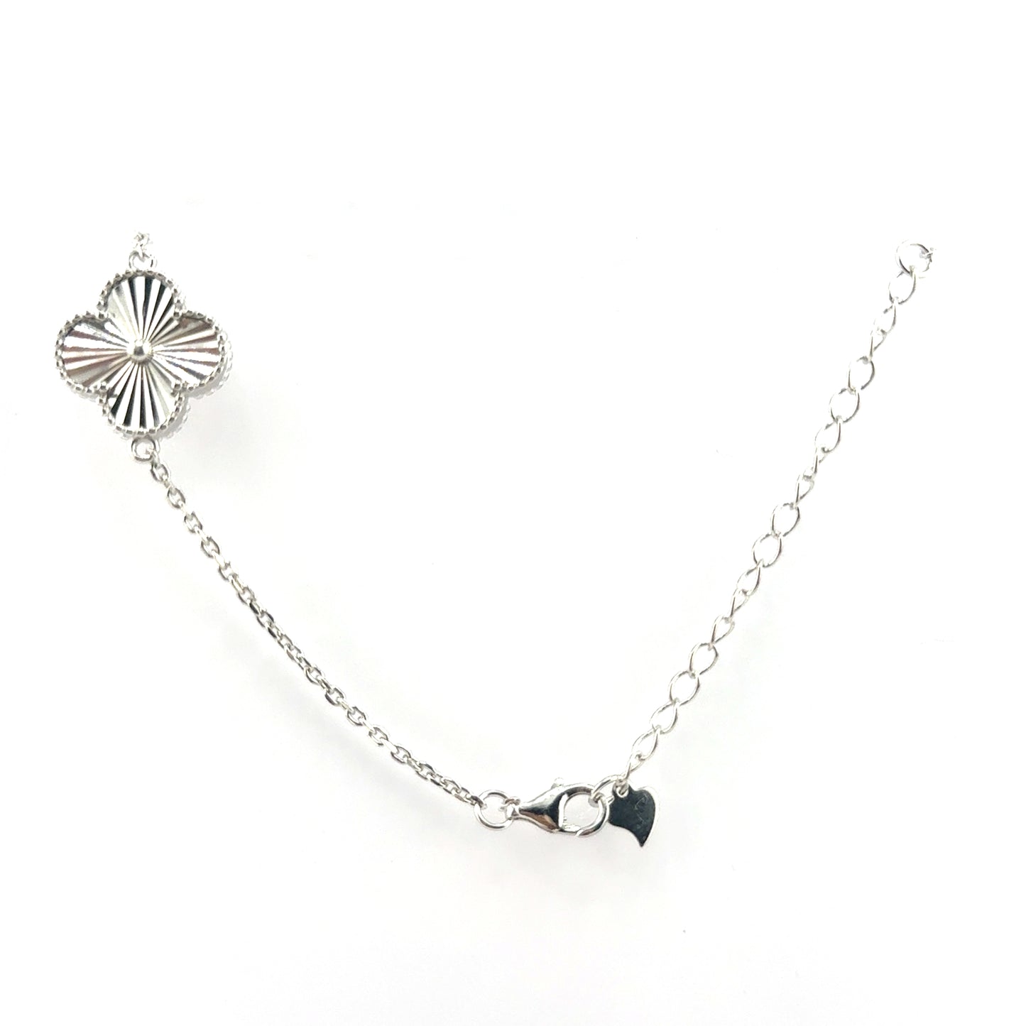 Collar (7 Tréboles) en Plata con Circones