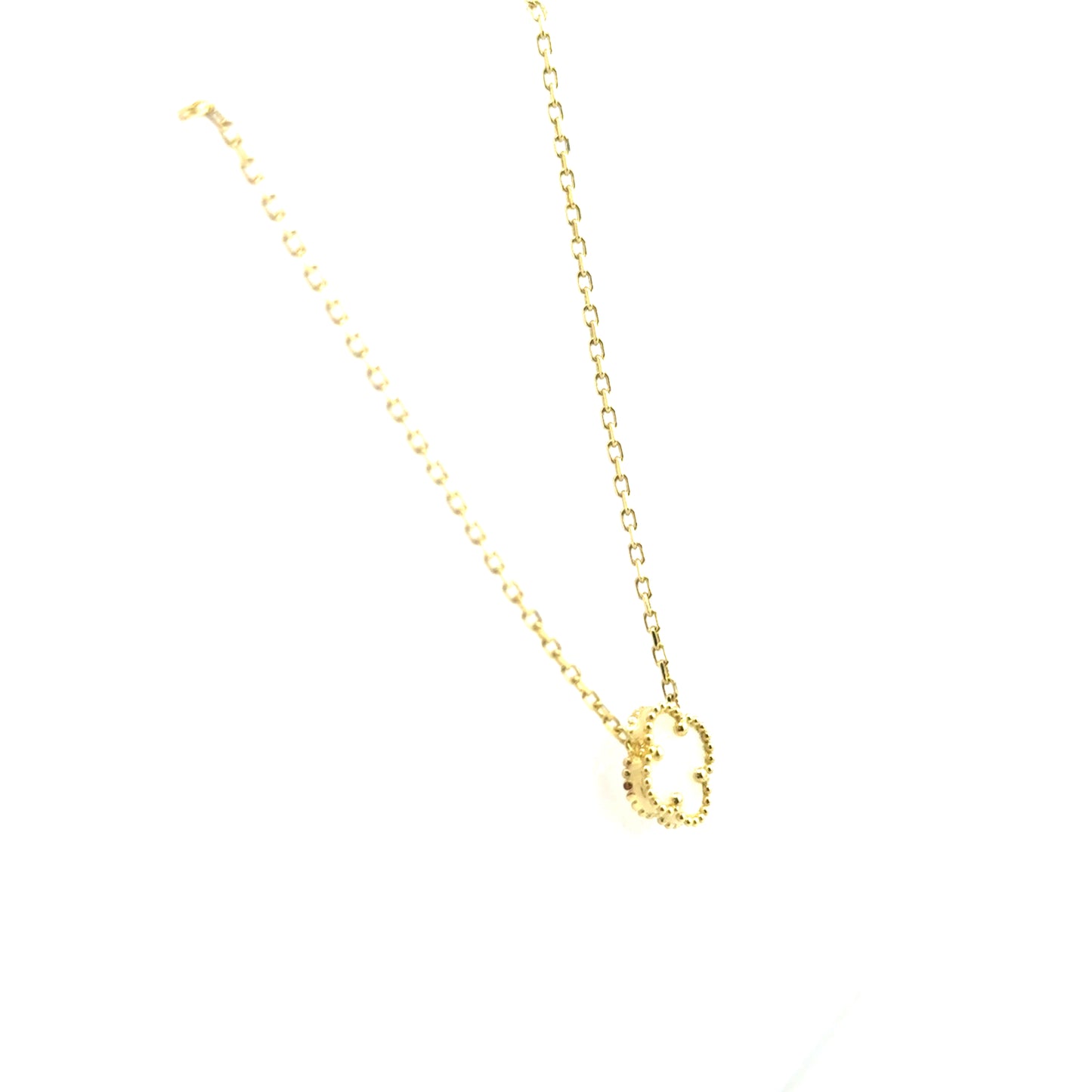 Collar Trebol (madre de perla) en Oro 10K