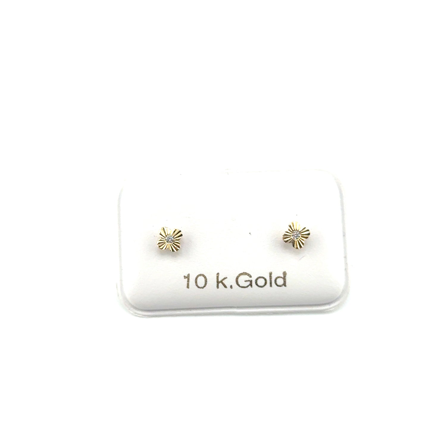 Aretes (trebol) de Bebe en Oro 10K
