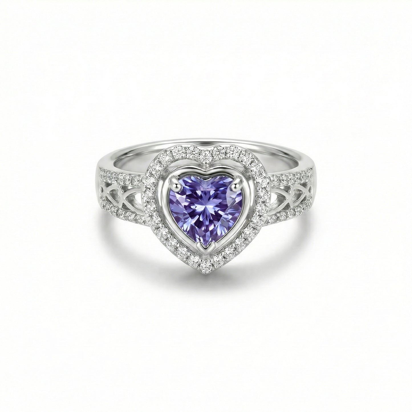 Anillo (corazon) en Plata con Diamantes (SAL)