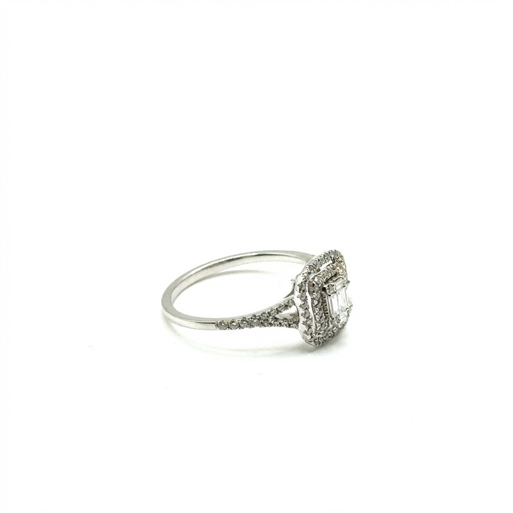 Anillo de diamantes en Oro 14K