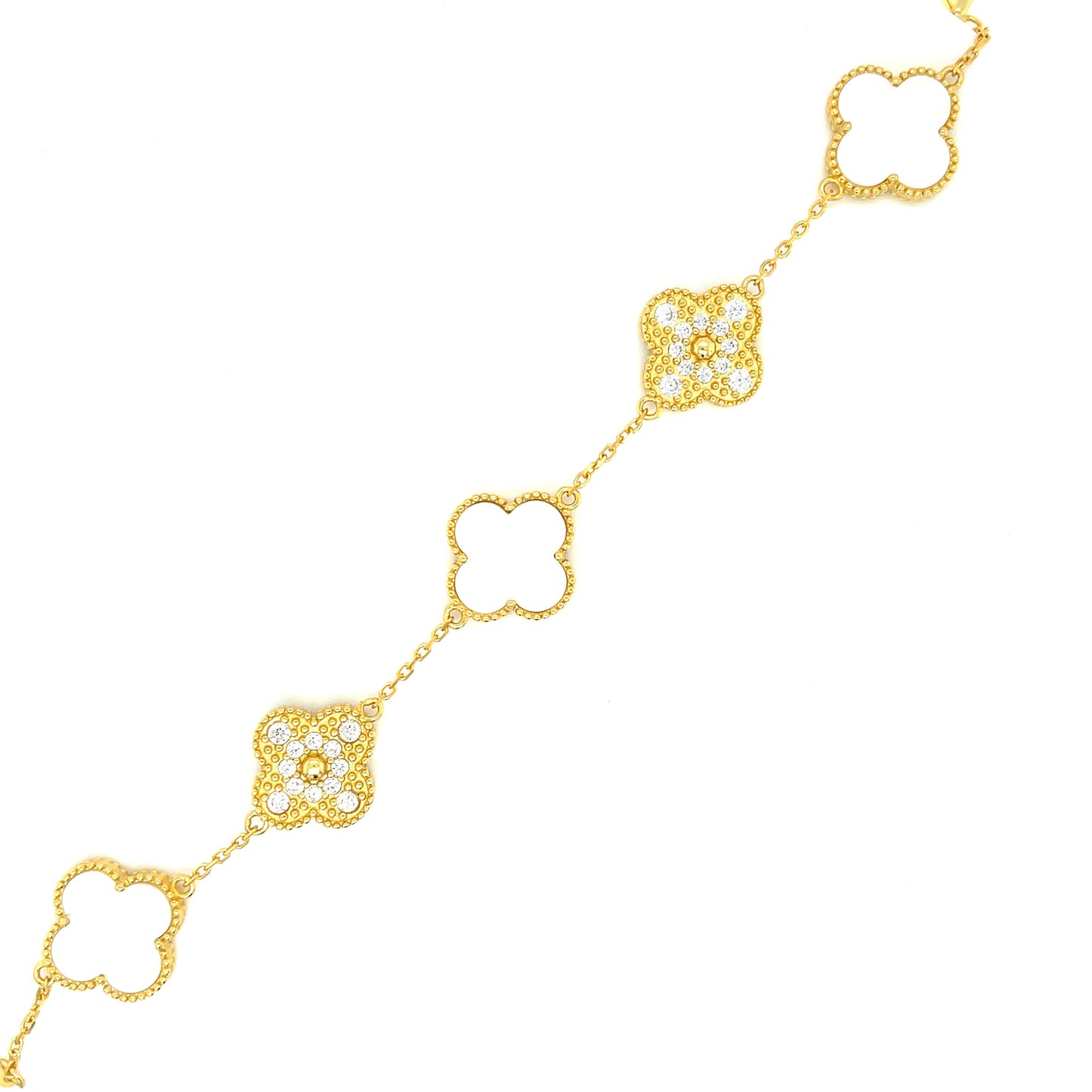 Pulsera (trebol) en Plata