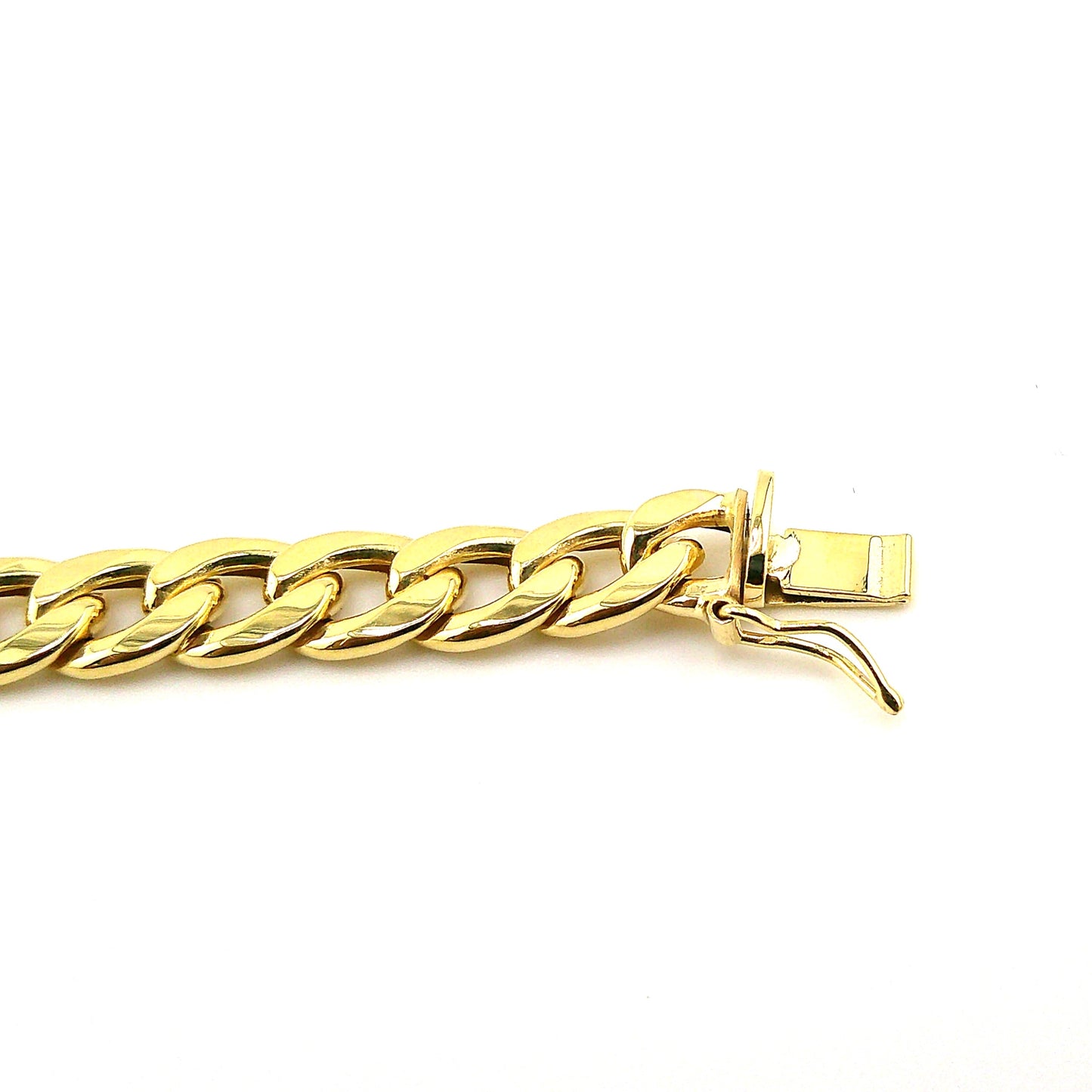 Pulsera (gourmet hueca) de Hombre en Oro 10K