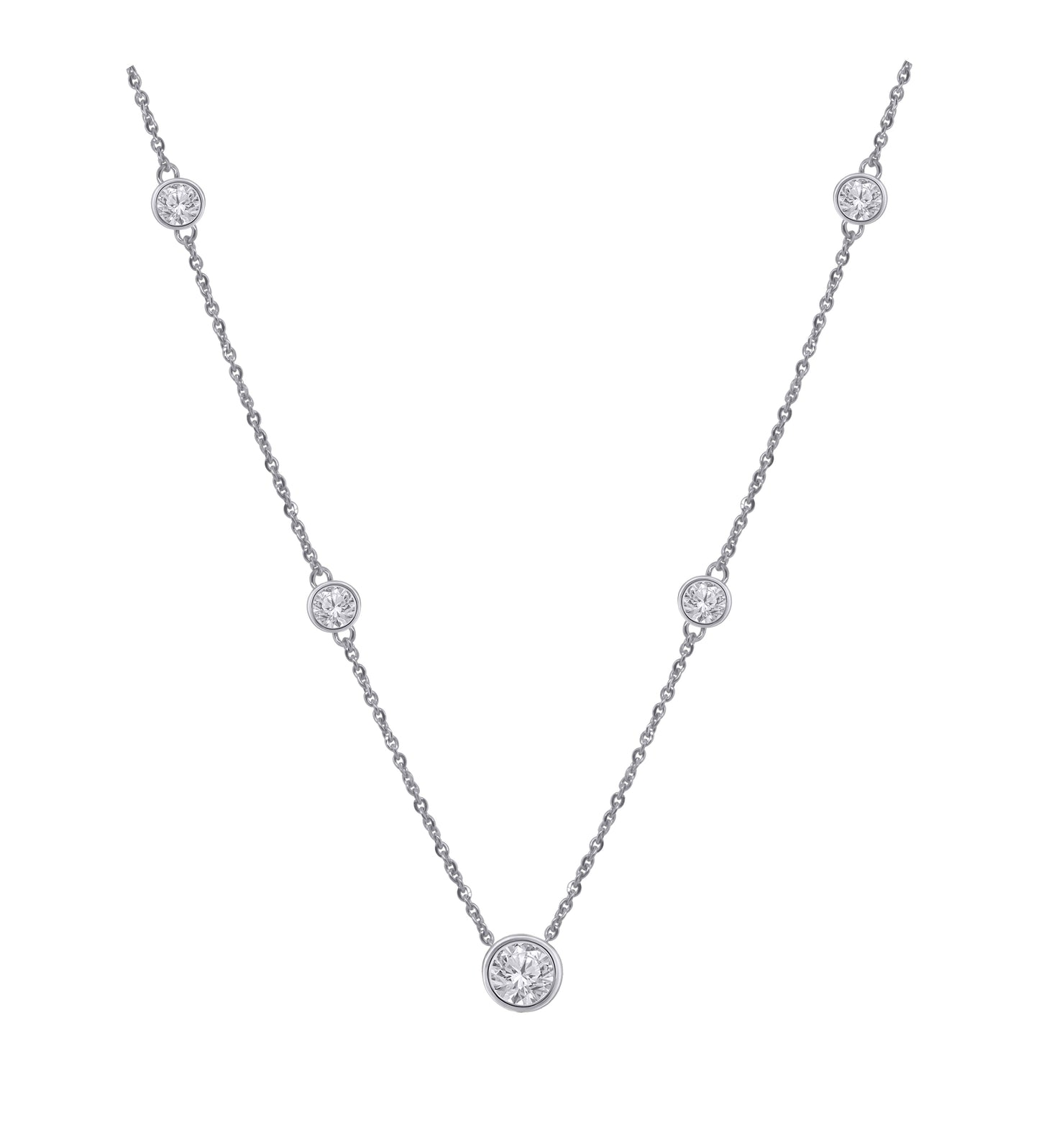 Collar de Diamante Laboratorio en Oro