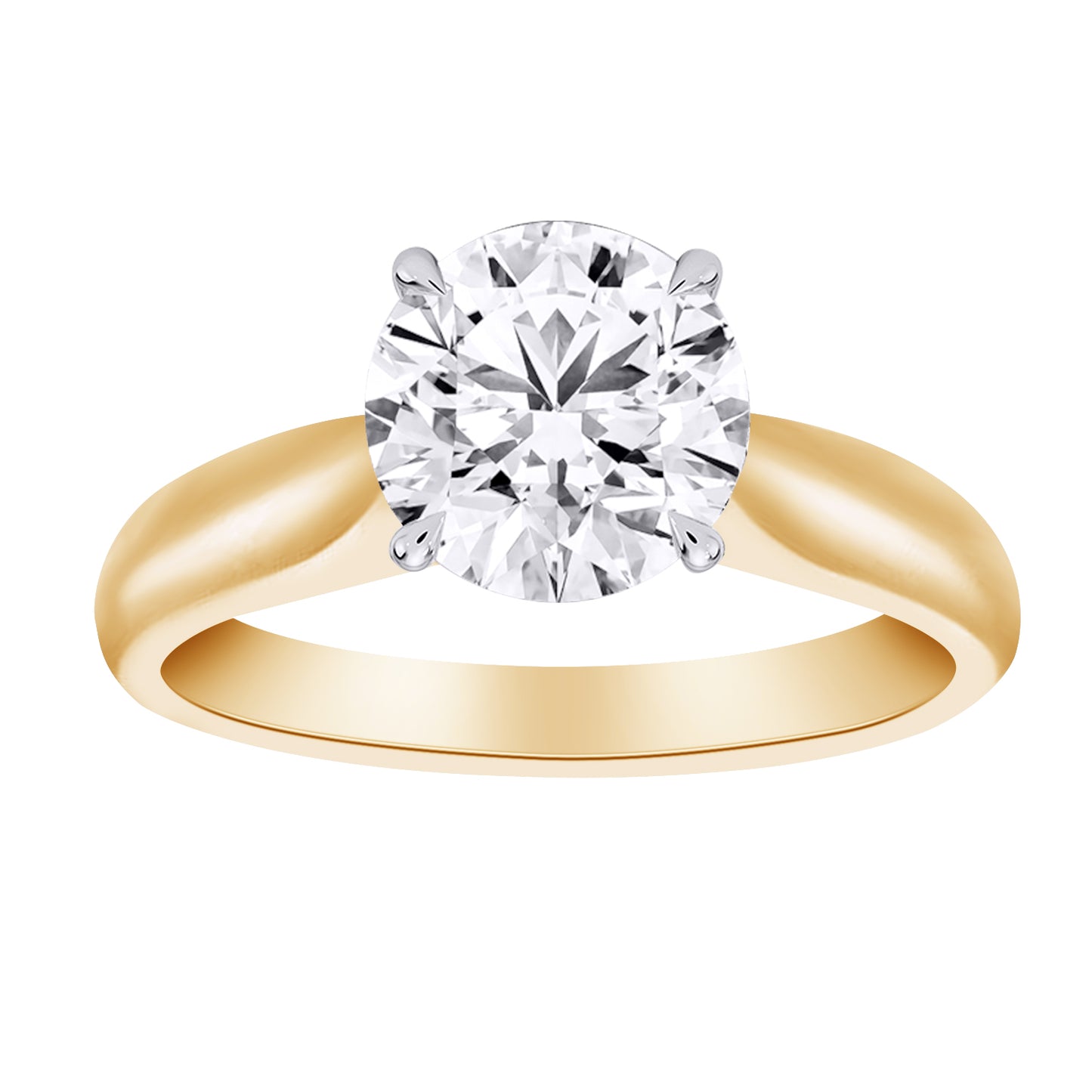 Anillo Solitario (diamante laboratorio) en Oro