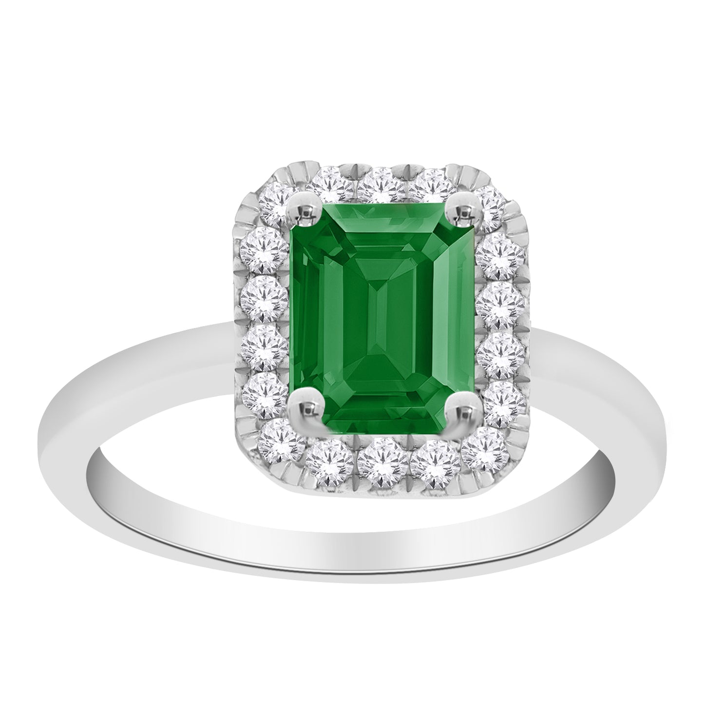 Anillo de Esmeralda Laboratorio en Oro