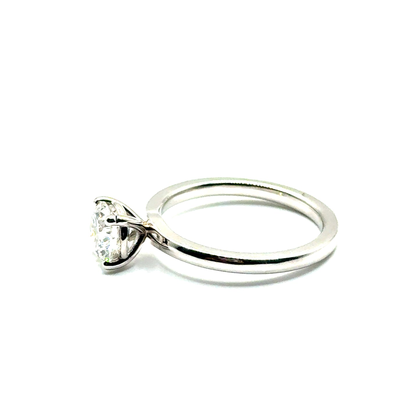 Anillo de Diamante Lab (RD 1.00ct) en Oro Blanco 14K