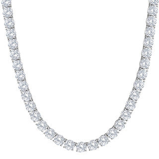 Collar de Diamantes de Laboratorio en Oro Blanco 14K