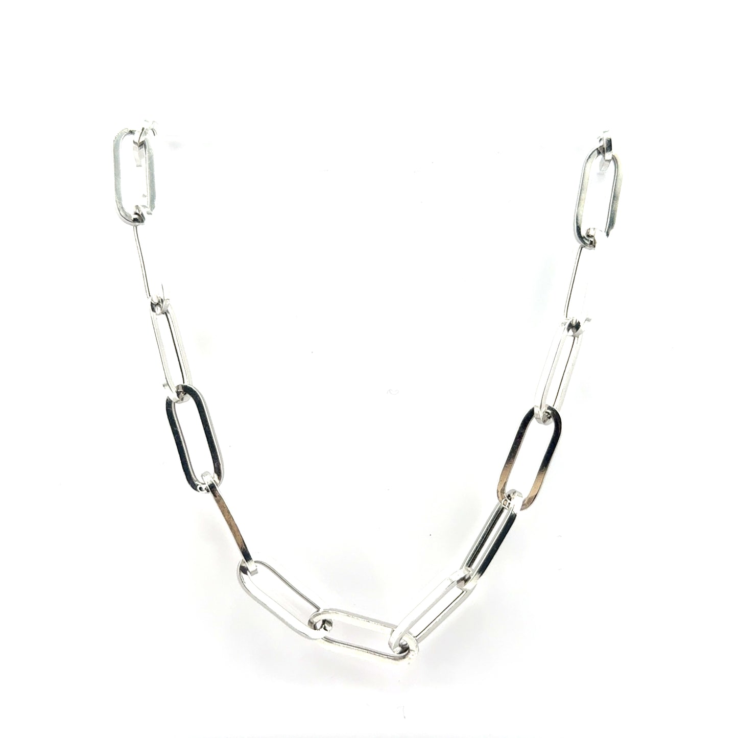 Cadena (clip) en Oro Blanco 14K