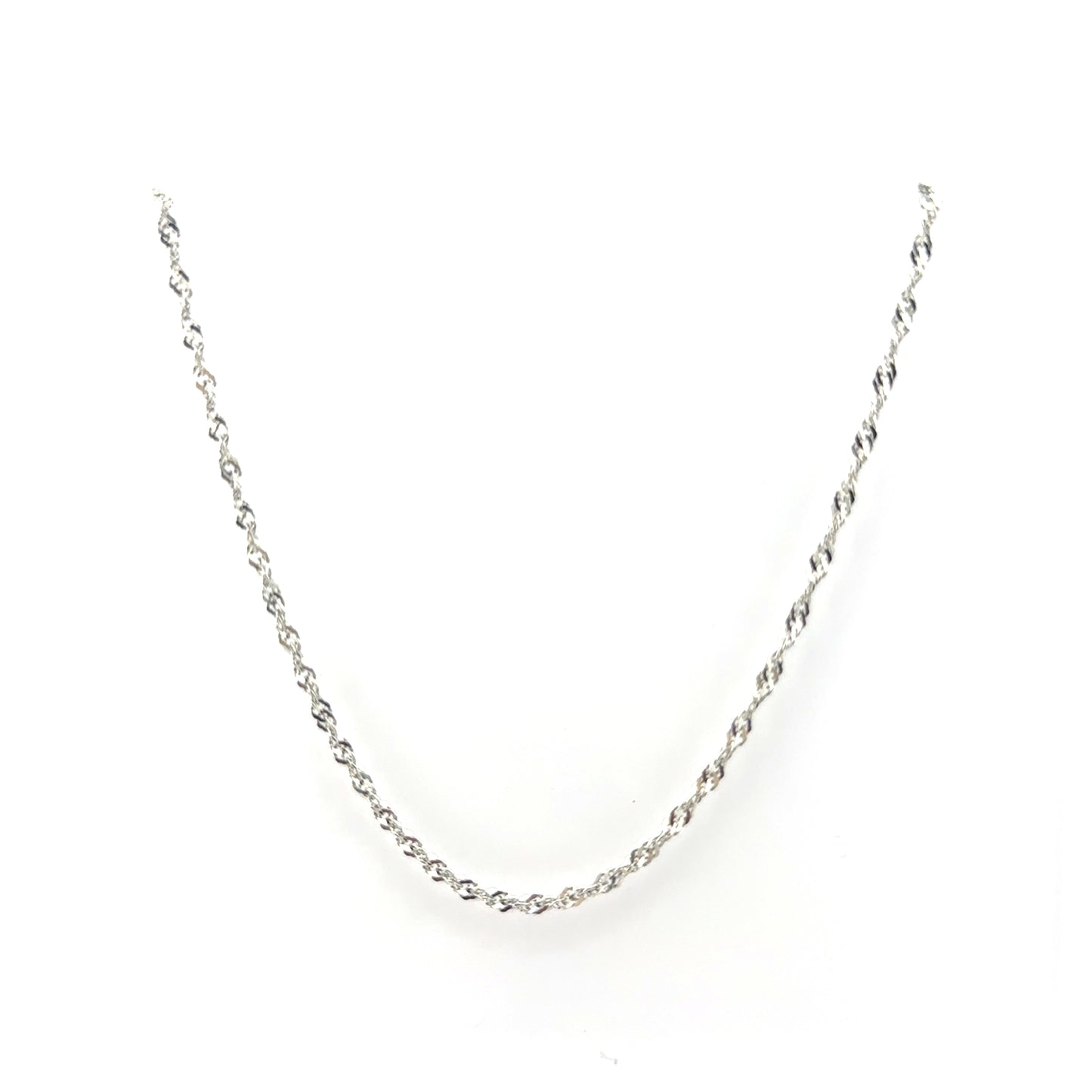 Cadena (Singapur) en Oro Blanco 14K