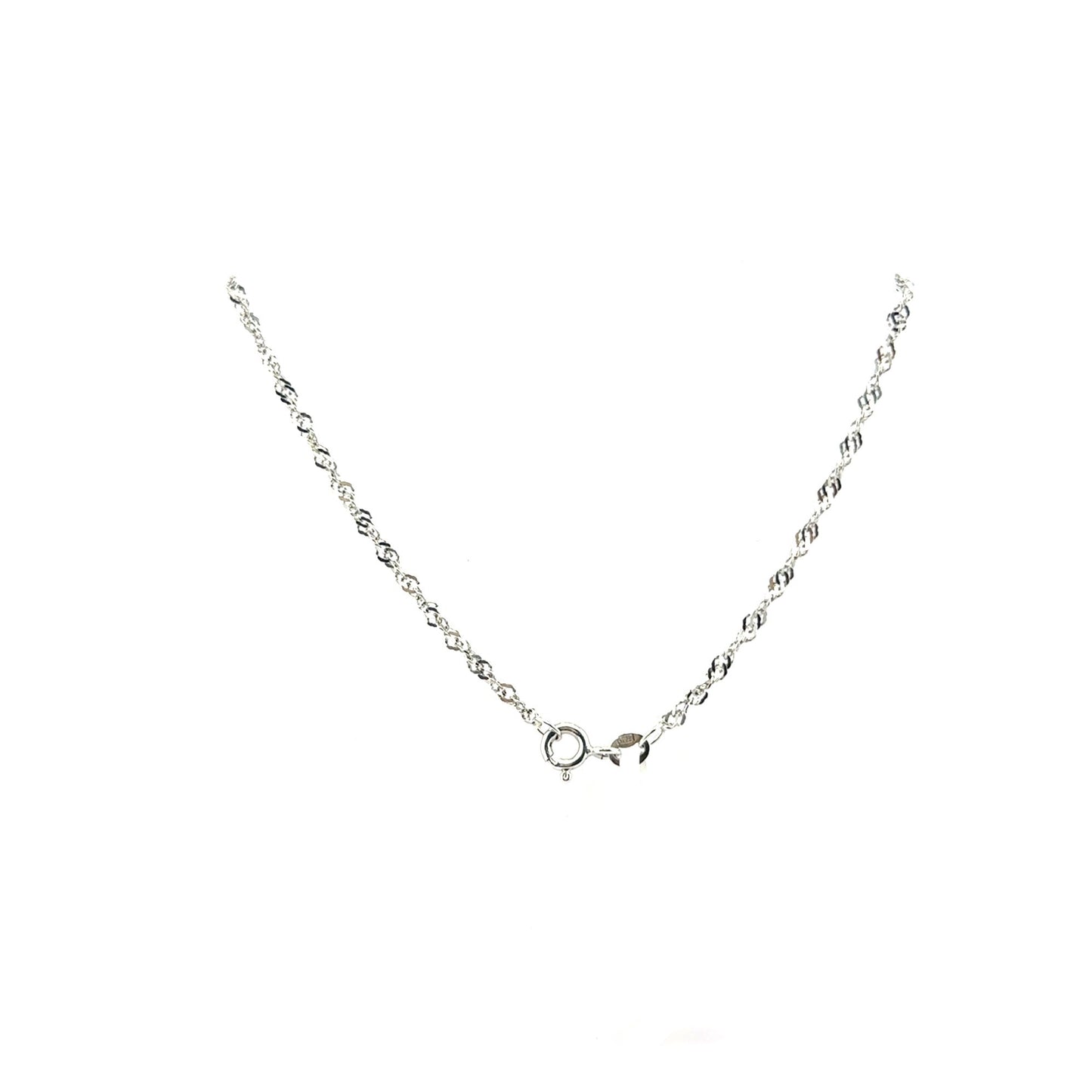 Cadena (Singapur) en Oro Blanco 14K