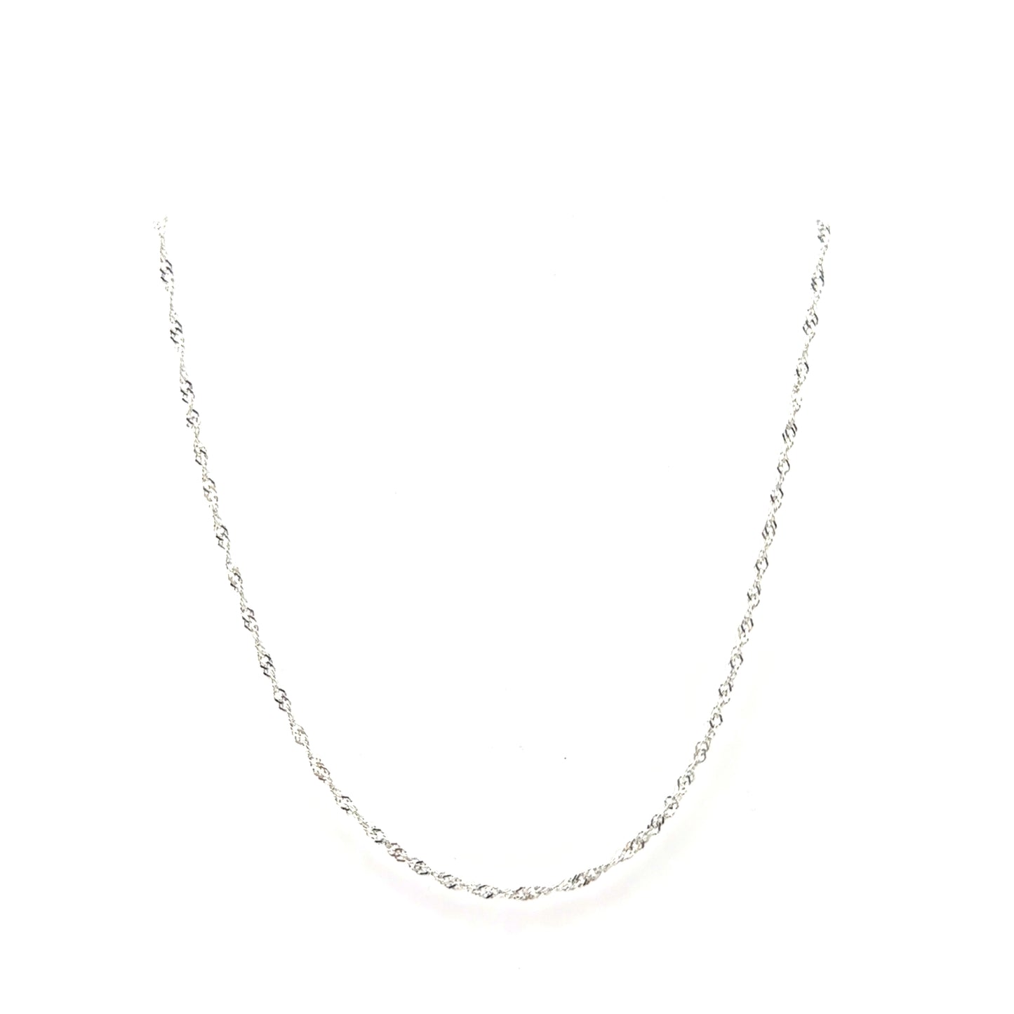Cadena (Singapur) en Oro Blanco 14K