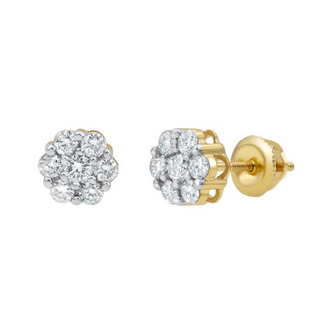 Aretes de Diamantes en Oro 10K