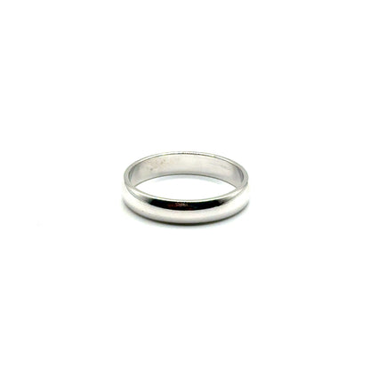 Banda (4mm) en Oro Blanco 14K