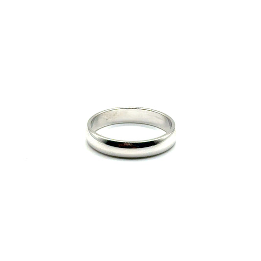Banda (4mm) en Oro Blanco 14K