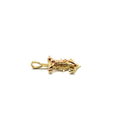 Dije (Ancla con Crucifijo) en Oro 14K