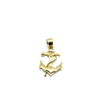 Dije (Ancla con Crucifijo) en Oro 14K