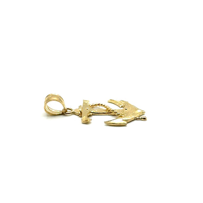 Dije (Ancla con Crucifijo) en Oro 14K