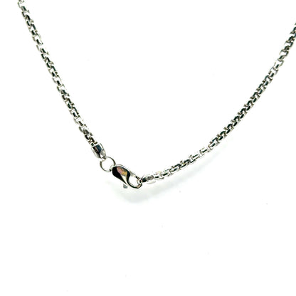 Cadena Franco en Oro Blanco 14K