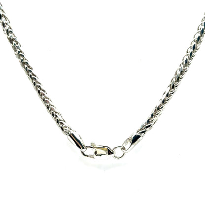 Cadena Franco en Oro Blanco 14K