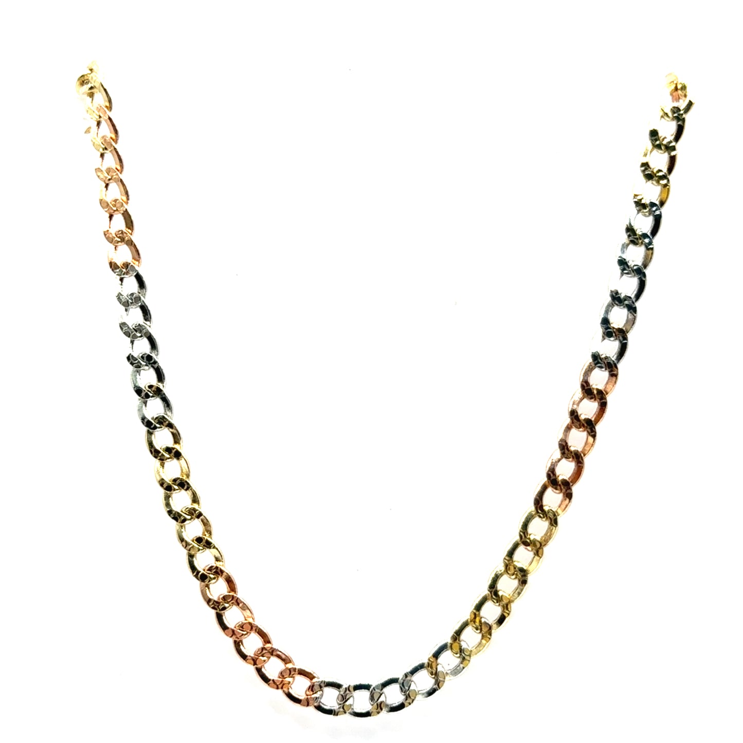 Cadena Gourmet en Oro 14K (Tres Tonos)